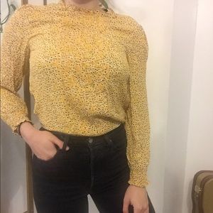 zara floral blouse